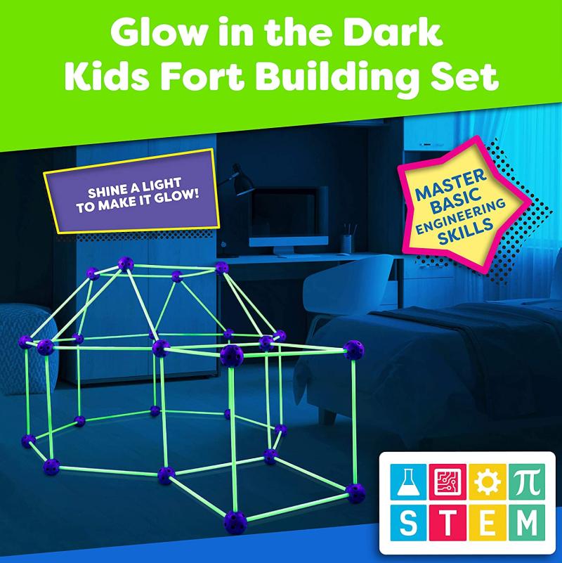 Glow in The Dark Construction Fort Building Kit